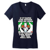 if it tastes like chicken, funny rude ideal birthday present Women's V-Neck T-Shirt