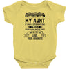 Dear Auntie, Thanks For Being My Aunt Infant Clothing