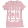 choose your weapon funny Ladies Fitted T-Shirt