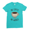 no coffee no workee Ladies Fitted T-Shirt