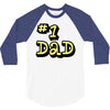 new dad number one 1 dad 3/4 Sleeve Shirt