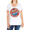 bacon beach Ladies Curvy T-Shirt