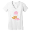 ice cream ghost Women's V-Neck T-Shirt