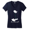 mickey hands rolling weed marijuana Women's V-Neck T-Shirt