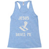 jesus drives me Racerback Tank