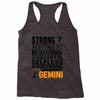 Strong Independent Motivated Gemini Racerback Tank