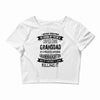 Super Cool Granddad Of A Freaking Awesome Granddaughter Crop Top