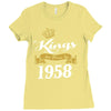 kings are born in 1958 Ladies Fitted T-Shirt