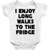 i enjoy long walks to the fridge Baby Onesie