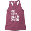 eat sleep sail repeat Racerback Tank