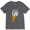 pizza wolf V-Neck Tee
