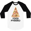 pizza lover's food pyramid 3/4 Sleeve Shirt