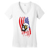 american eagle usa flag head V-neck tee