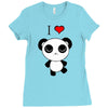 i love panda Ladies Fitted T-Shirt