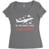 all you need is flight ticket Women's Triblend Scoop T-shirt