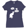 pussy chicken tshirt funny cat bird humor tee rooster Ladies Fitted T-Shirt