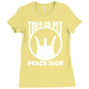 this is my peace sign Ladies Fitted T-Shirt