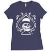 totenkopf zylinder skull pik poker ace topper bike mc rock metal Ladies Fitted T-Shirt