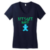 lets get baked Women's V-Neck T-Shirt
