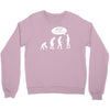 banksy funny human evolution indie Crewneck Sweatshirt