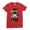 who loves pugs Ladies Fitted T-Shirt