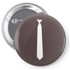 skinny white tie Pin-back button