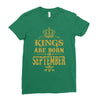 kings are born  september Ladies Fitted T-Shirt