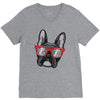frenchie hipster V-Neck Tee