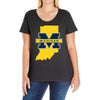 indiana for michigan Ladies Curvy T-Shirt
