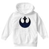 rebel logo with space pattern Youth Hoodie