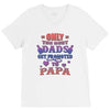 only the best dads get promoted to papa V-Neck Tee
