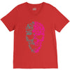 two coloured skull V-Neck Tee