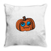 goofy pumpkin Throw Pillow