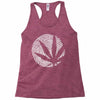 cannabis fingerprinting (white) Racerback Tank
