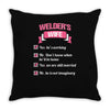 welder's wife Throw Pillow