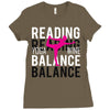 Reading Yoga Wine Balance Ladies Fitted T-Shirt