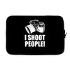 i shoot people Laptop sleeve