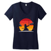 Samurai Sunset Women's V-Neck T-Shirt