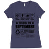 Born In September Ladies Fitted T-Shirt