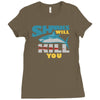 sharks will kill you Ladies Fitted T-Shirt