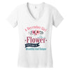 A December Girl Like A Flowers Women's V-Neck T-Shirt