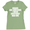 brains are awesome i wish everybody had one Ladies Fitted T-Shirt