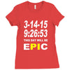 pi day 2015 pie math Ladies Fitted T-Shirt