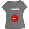 Superhero On The Way Women's Triblend Scoop T-shirt