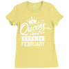 Queens Are Born In February Ladies Fitted T-Shirt