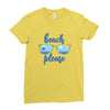 Beach Please Ladies Fitted T-Shirt