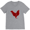 chiken red V-Neck Tee