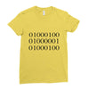 dad in binary code Ladies Fitted T-Shirt