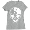 yin yang skull (2) Ladies Fitted T-Shirt