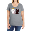purr evil 2 Ladies Curvy T-Shirt